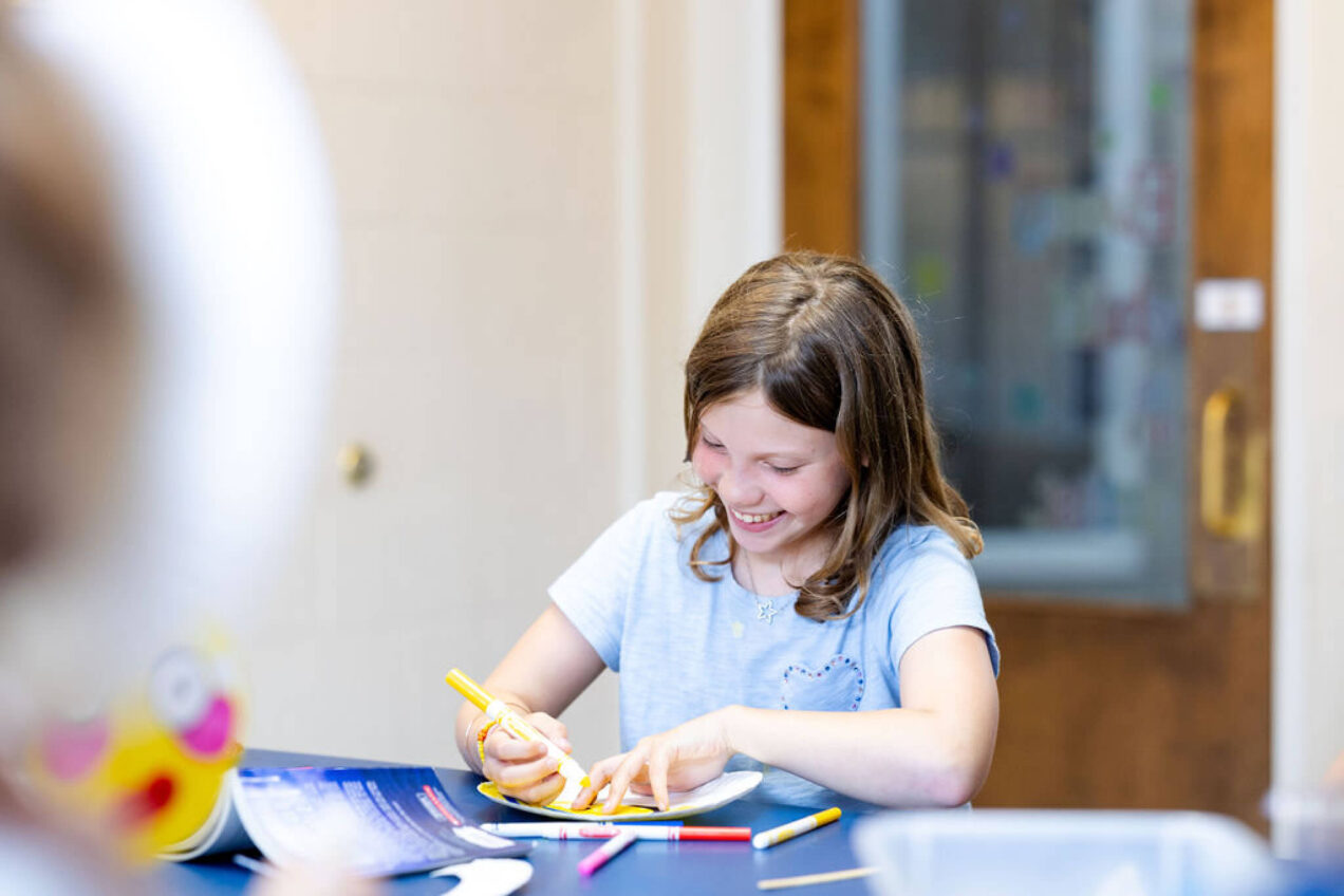 LeafSpring School Students doing crafts
